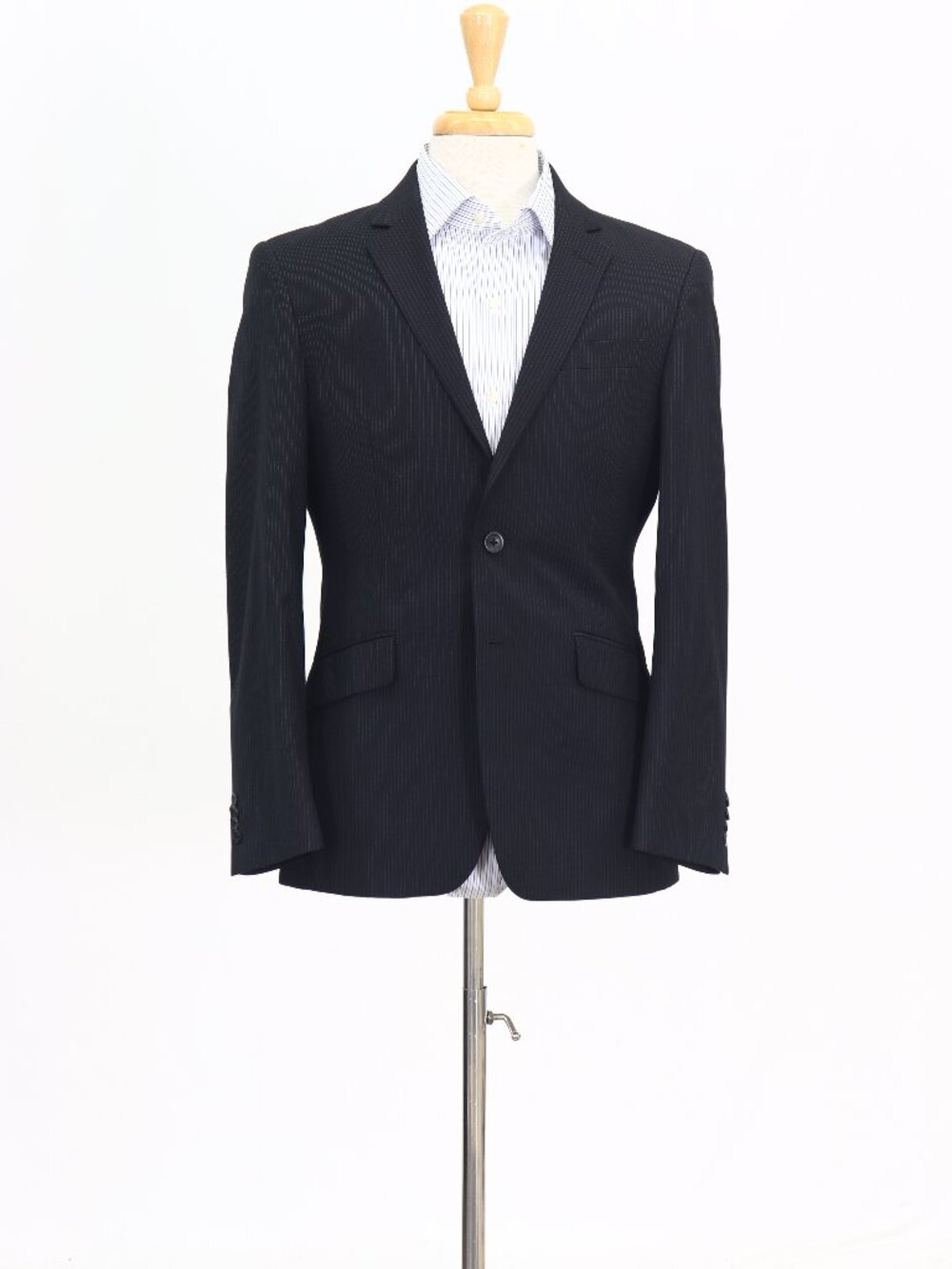 Kenneth Cole 38S Gray Blazer Sport Coat Jacket 2-Button Stripe W942